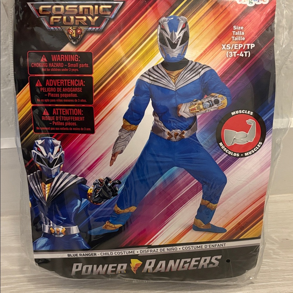 Power Rangers Cosmic Fury Blue and Silver Costume